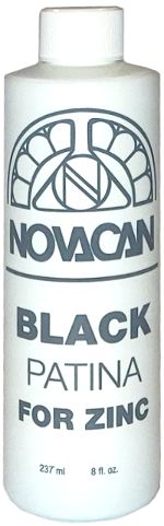 16 Oz Novacan Black Patina For Lead & Solder - Stained Glass Supplies