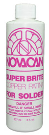 Novacan Black Patina for Lead & Solder - 8 oz. Stained Glass Supplies