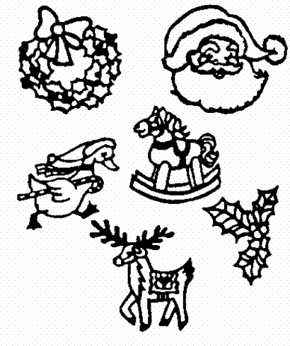 Filigree holiday symbols
