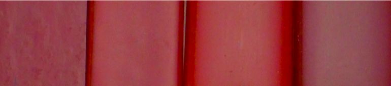 red tranparent glass