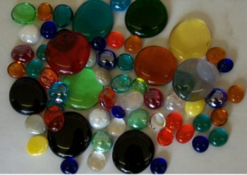100 piezas color mezclado glasnuggets muggelsteine vidrio piedras piedras 