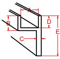 Lead Came U-Channel Cascade RU-94 (B face 3/32) Full Box (134) 45Lbs –  Cavallini Co Inc.