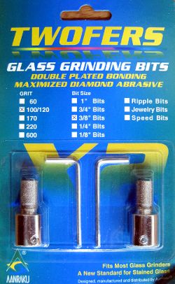 2 NEW 3/4 Inch Fine 220 grit Diamond Grinder Head Bits Aanraku Twofers 