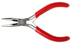 Stained Glass Running Plier, Curved Jaw Forces Scoreline to Run, Break.  Easy to Use Long Red Handle. 1 Extra Pair Replacement Tips Included. 